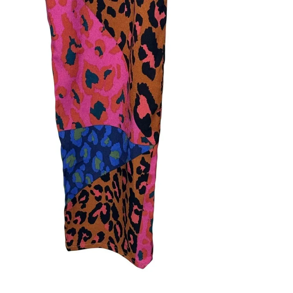 Joh Women's Pants Wess Animal‎ Print Charmeuse Relaxed Fit Colorful Sz. XS NWT